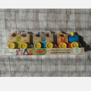 Melissa And Doug Disney Winnie The Pooh All Aboard Wooden Train New!